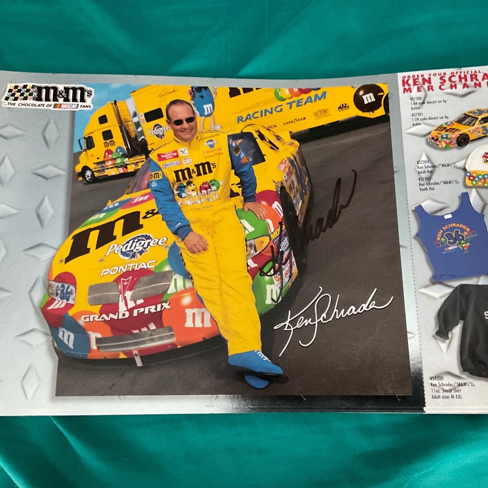 NASCAR’s Ken Schrader signed hero card.  M181